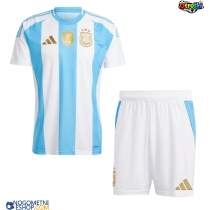 Otroški Nogometni dresi Argentina Domači Copa America 2024 Kratek Rokav (+ Kratke hlače)